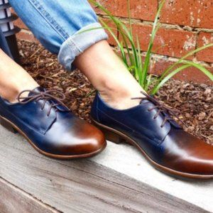 NAOT Kedma Oxford Ombre Comfort Shoe Blue Brown